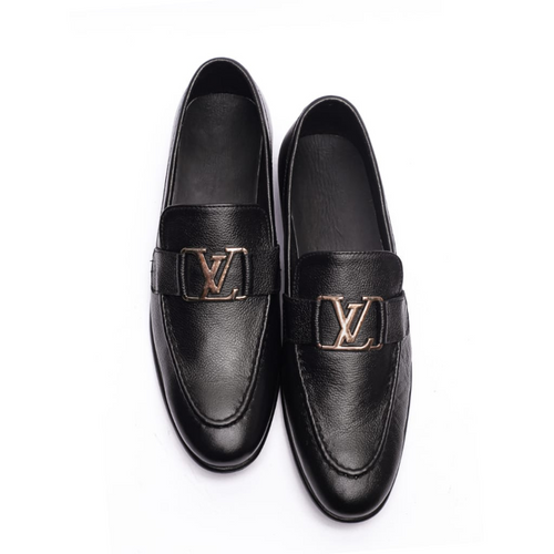 LV Leather Shoes - Black