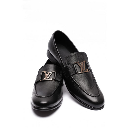 LV Leather Shoes - Black