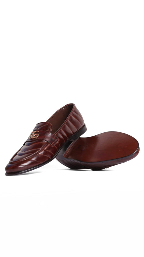 Gucc Leather Shoes - Brown