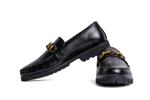 Gucc Leather Shoes - Black